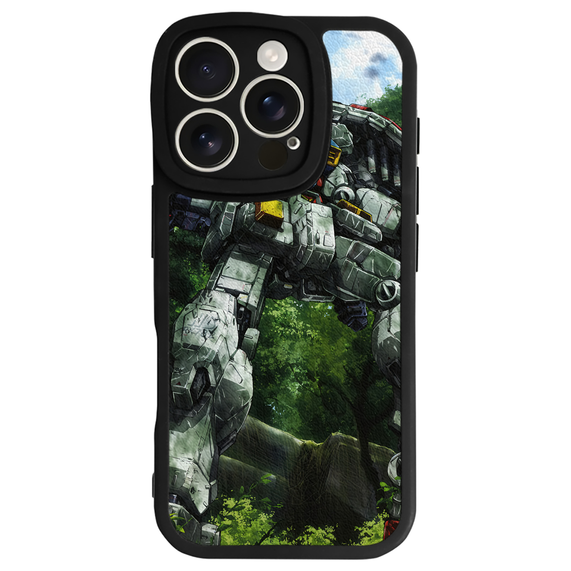 （画像用） 機動戦士ガンダム Mobile Suit Gundam 【iPhone 16シリーズ対応】シリコンスマホケース（レザー調） 材質：シリコン